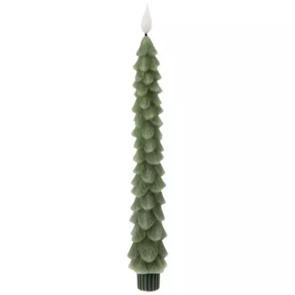 Viral Green Tree LED Taper Candles (Set of 2) - Hobby Lobby